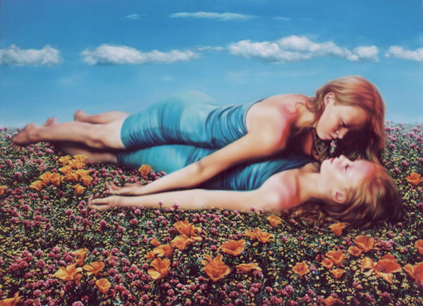 "double-up", olieverf op linnen, 120x160cm  &copy; Anya Janssen