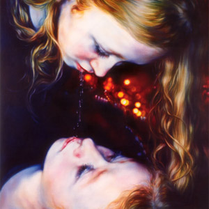 Anya Janssen - "Double-Trouble"olieverf op linnen, 80x80cm