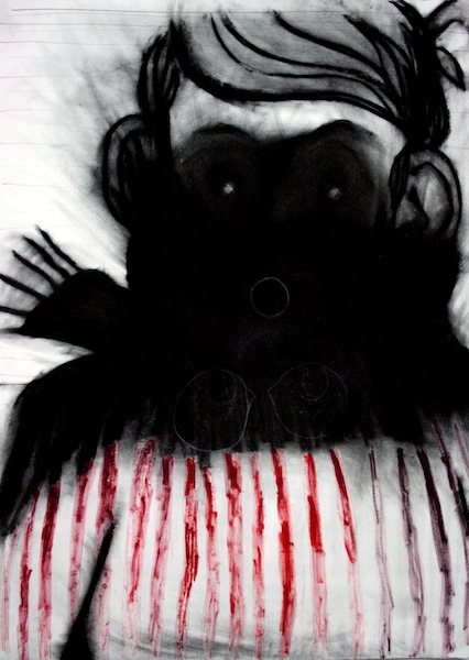 6 SEAN F.C. (Chalk, charcoal, marker on paper) 78 x 107 cm