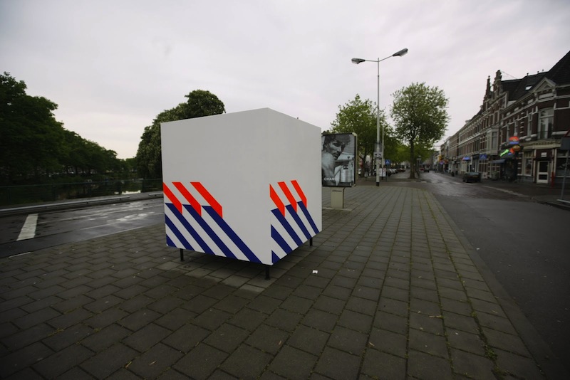 13 Sil Krol - White box with Blue and Orange stripes, 2010